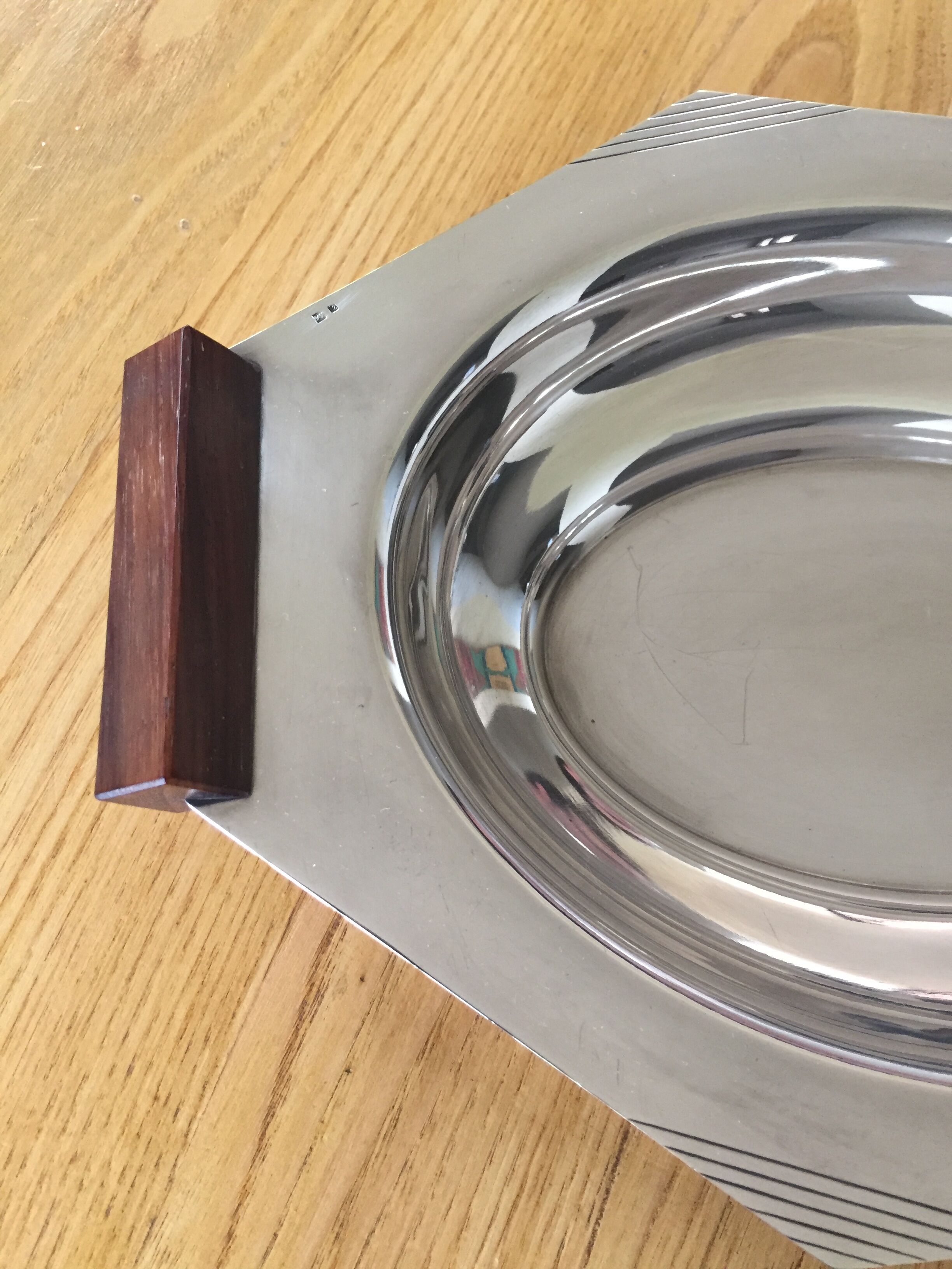 Silver metal plate signed Roux Marquiand