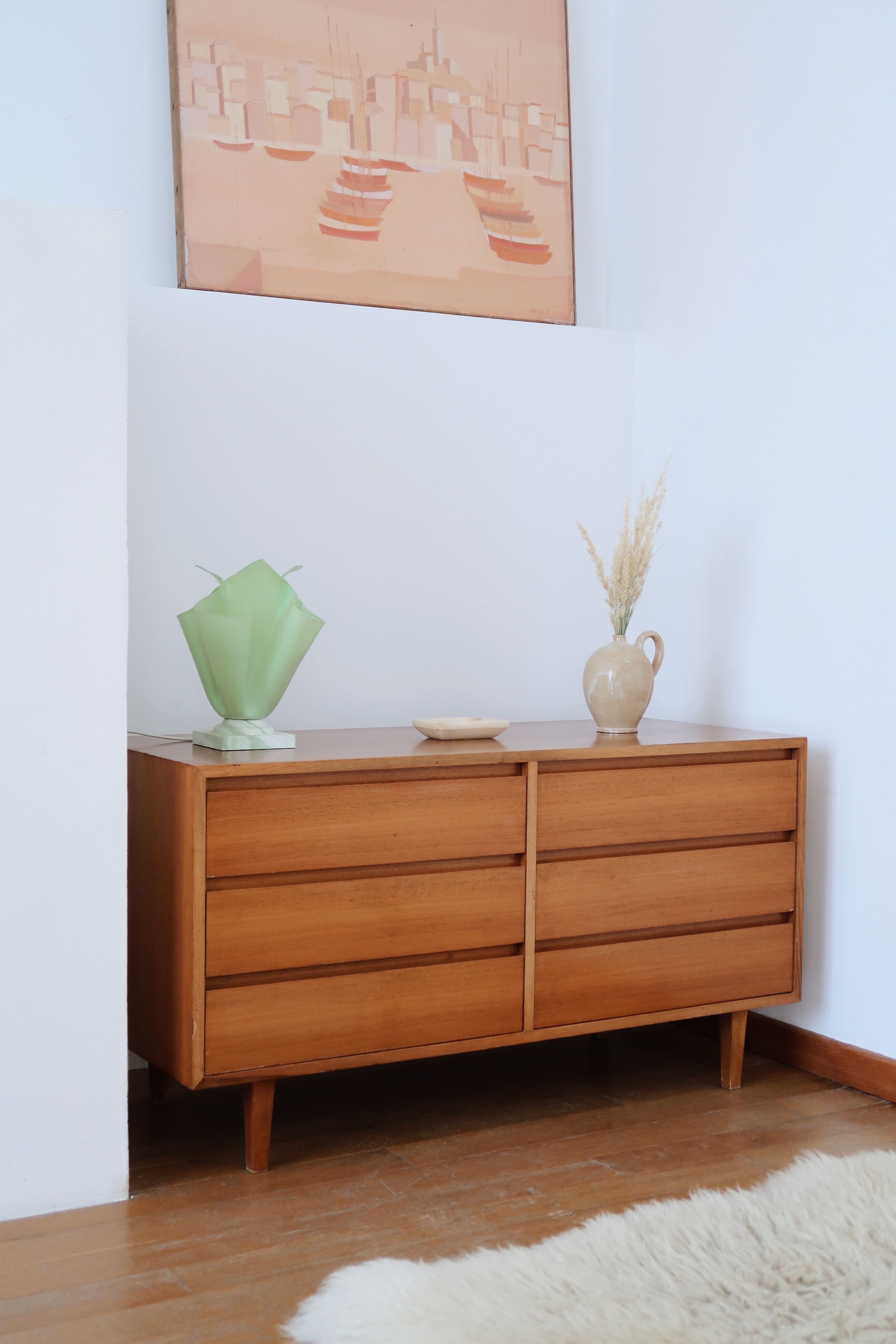 Scandinavian low chest of drawers