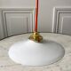 Hanging lamp in opaline smooth orange thread early twentieth century