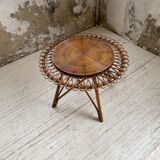 Table basse rotin « soleil »