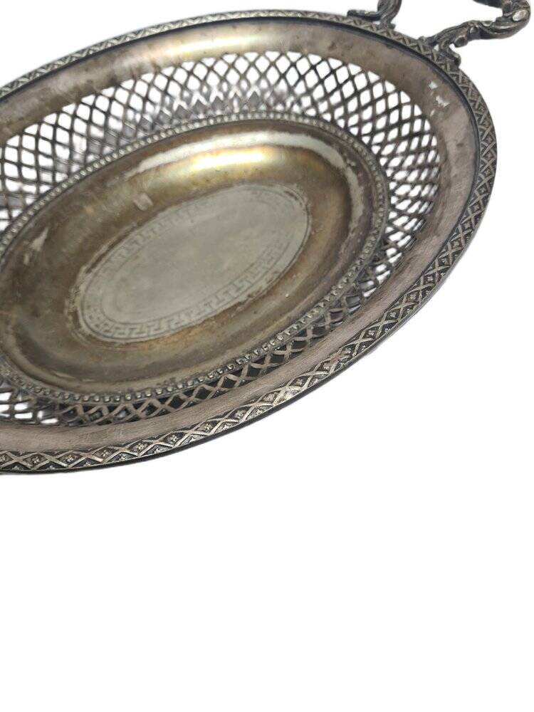 Art Nouveau fruit bowl on stand by Fraget, Poland, 1900s