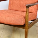 Fauteuil GFM-64, design Edmund Homa des années 70, brique en terre cuite