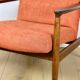 GFM-64 armchair, design by Edmund Homa from the 70s, terracotta brick