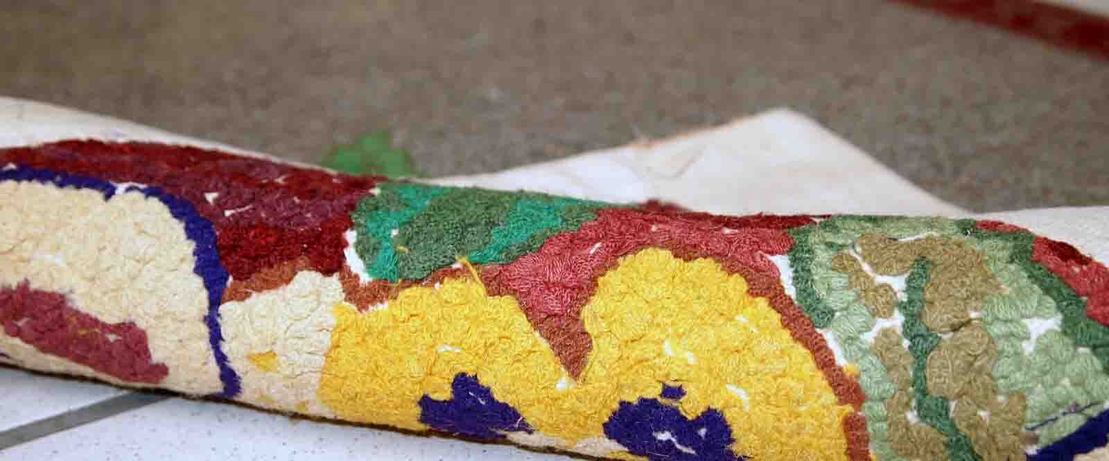 Handmade Old American Hooked Rug 1C422