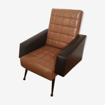 Chair vintage black and caramel