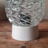 1970s chiseled glass wall light