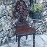 Chaise escabelle en chêne