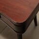 Table basse vintage des années 50-60 en placage d’acajou et hêtre peint