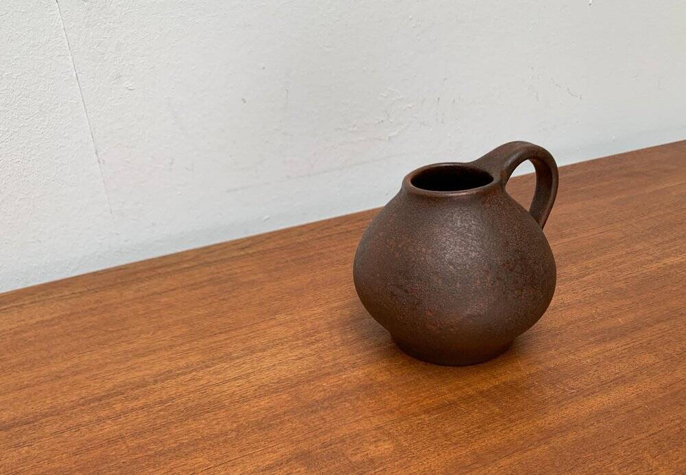 Brutalist vases and carafes from the mid-century by Hartwig Heyne pottery, Germany, 1960s.