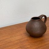 Brutalist vases and carafes from the mid-century by Hartwig Heyne pottery, Germany, 1960s.