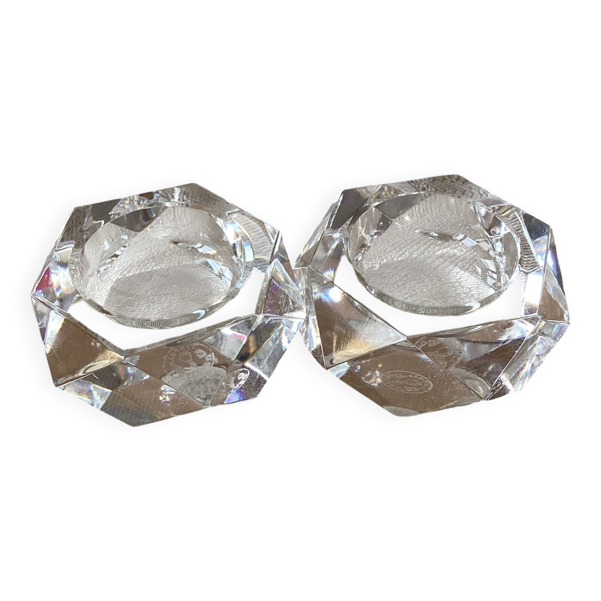 Baccarat crystal salt and pepper shakers