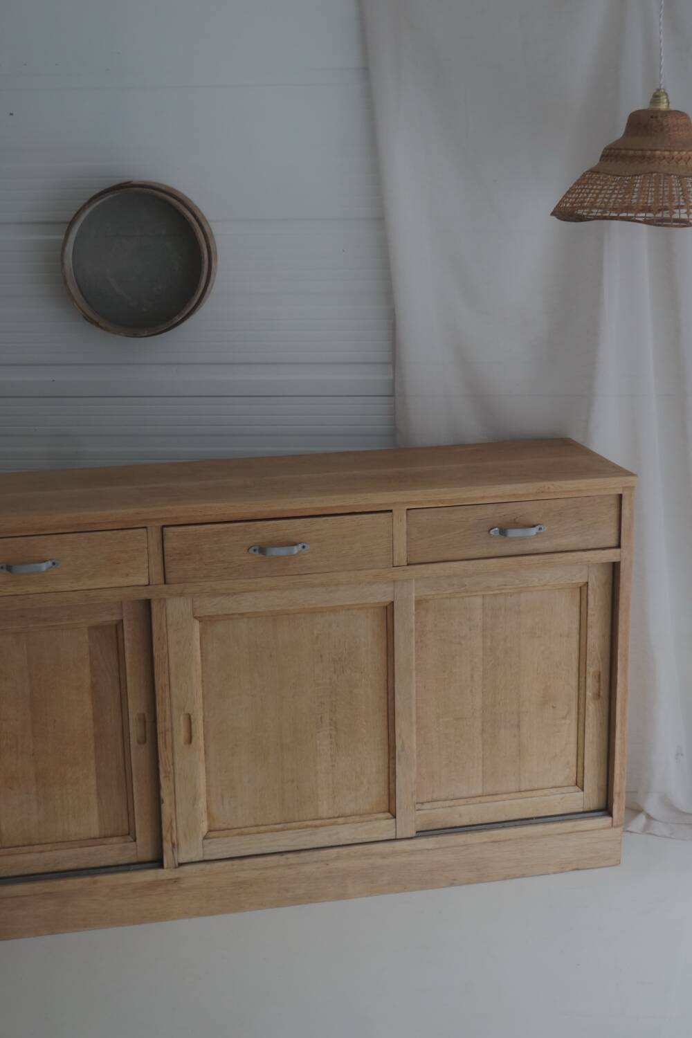 Old large pharmacy cabinet - profession / solid oak