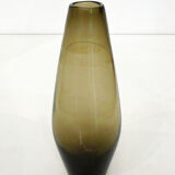 Large smoked blown glass vase