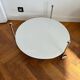 IKEA white glass coffee table by Ehlen Johansson, 1980s