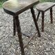 Vintage rustic style tripod stool