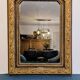 Antique gilt mirror with beveled corners, 70 x 51 cm – Chic decor