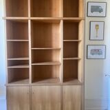 Modular library in solid wood