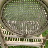 Old rattan sofa