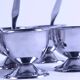 Guy Degrenne vintage metal egg cup set