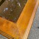 Neo-classical entrance console in wrought iron and solid oak H70 cm 1970
