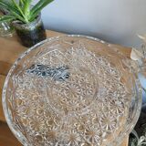 Serving dish in chiseled glass 5 compartments