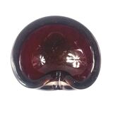 Bullicante murano ashtray with gold flecks inclusions, italy, 1960s
