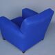 Royal blue wool club chair armchair. 1930s