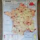 Old Rossignol Scolaire poster: La France - Départements et Population.