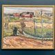Original Swedish Oil on Panel – “Landscape” by Alexander Roos (1895–1973) – Signed – Vintage & Framed – 48 × 41 cm