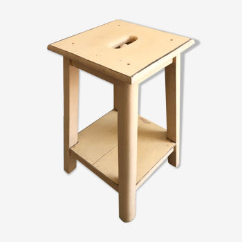 Tabouret bois patiné