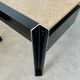 Italian design postmodern desk in metal and vintage 80s travertine top