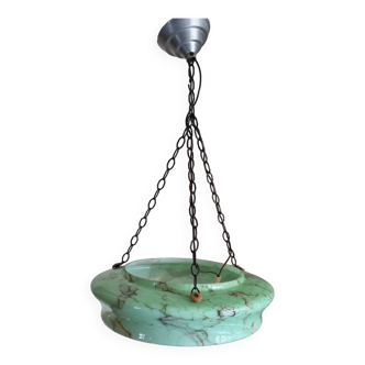 Art deco pendant lamp marbled glass ceiling light