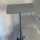 Lampe vintage 1980 médicale gris ciment et chromée - 50 cm
