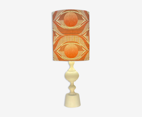 Lampe bois tourné année 70