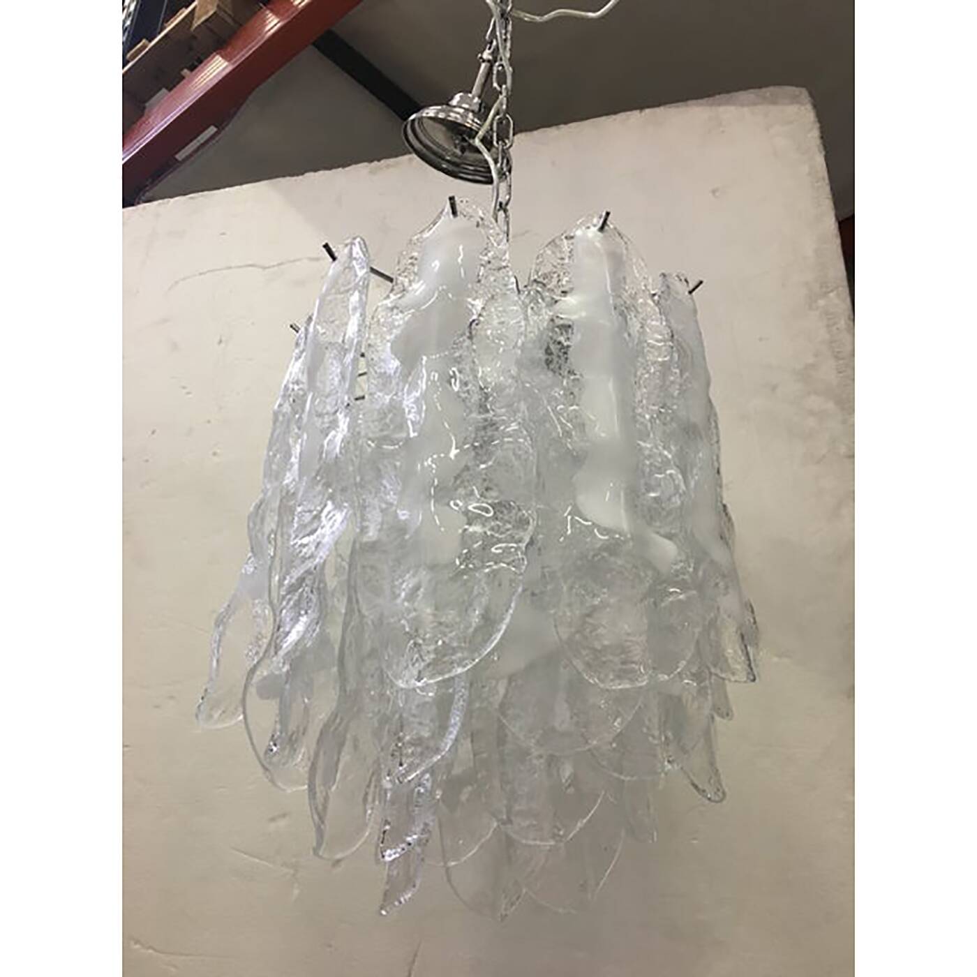 Modern Murano Glass "Fiamma" Italian Chandelier
