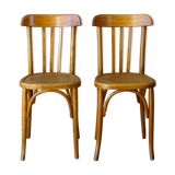 Lot of 2 chairs Fischel bistrot 1935 star seat