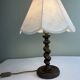 Turned wooden lamp