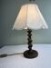 Turned wooden lamp