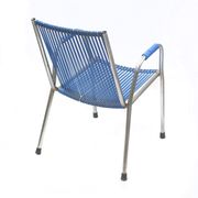Set of 2 kids chair with scoubidou grid France 60s