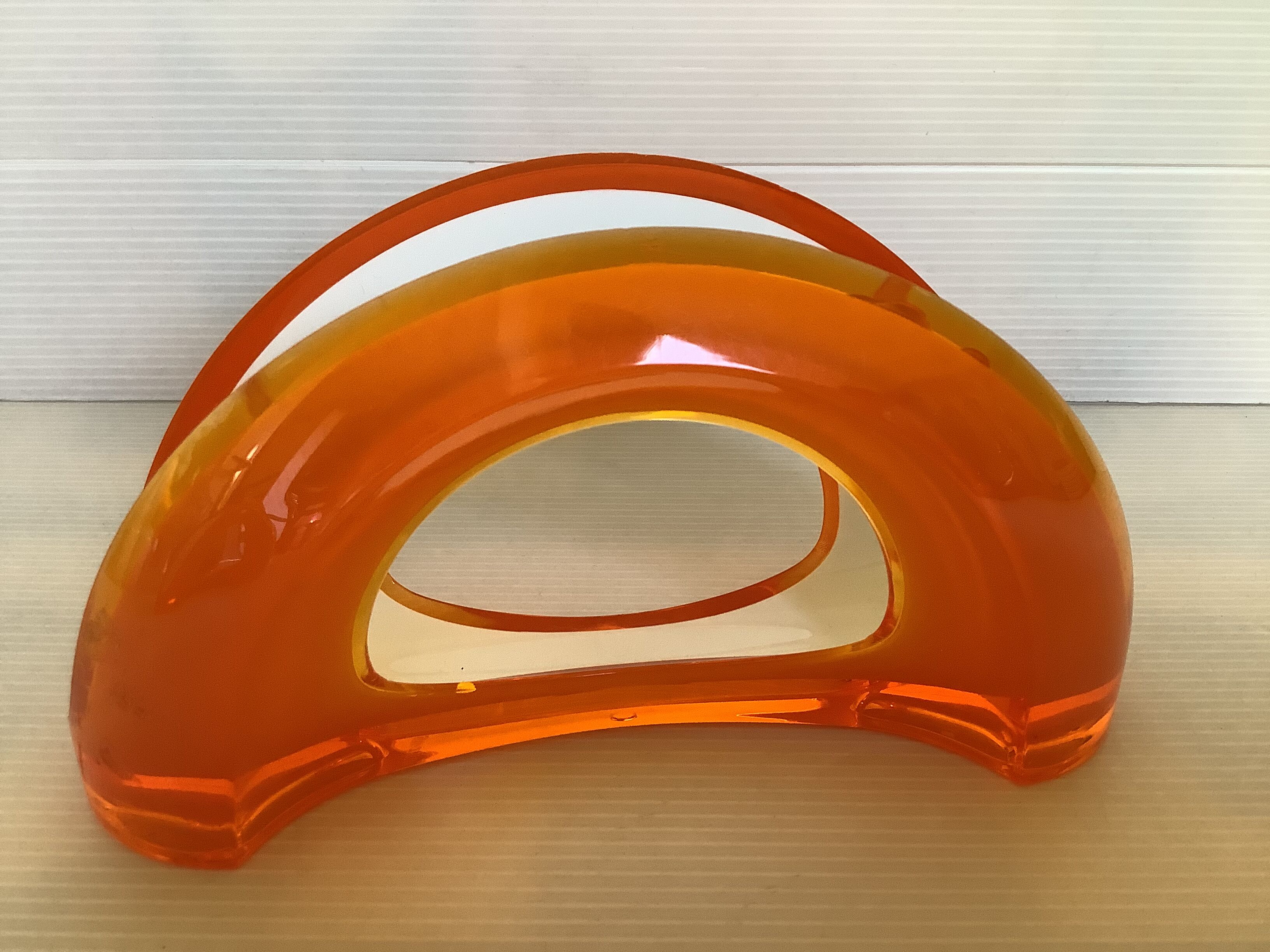 Orange and white mail rack Guzzini made in Italy
