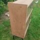 Vintage antique display shelf with Scandinavian tapered legs.