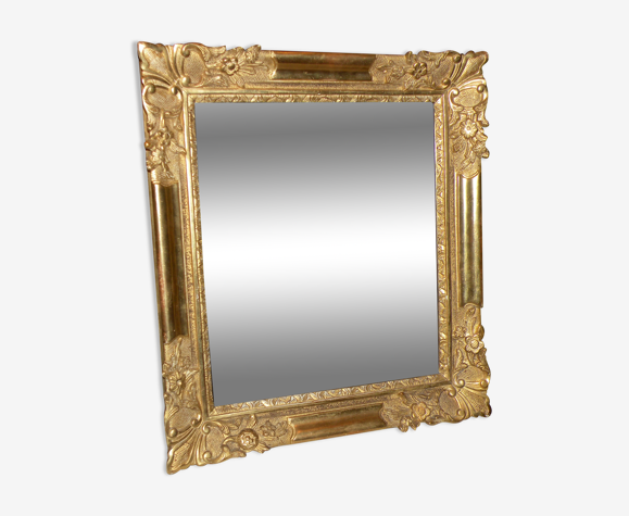Miroir en bois sculpté, doré, époque Louis XIV en partie restauré | Selency
