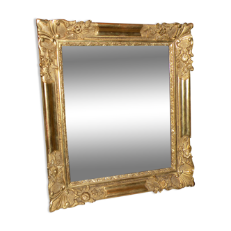 Wooden mirror carved, gilded