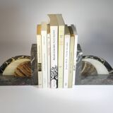 Serre-livres en marbre et onyx
