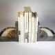 Marble and onyx bookends