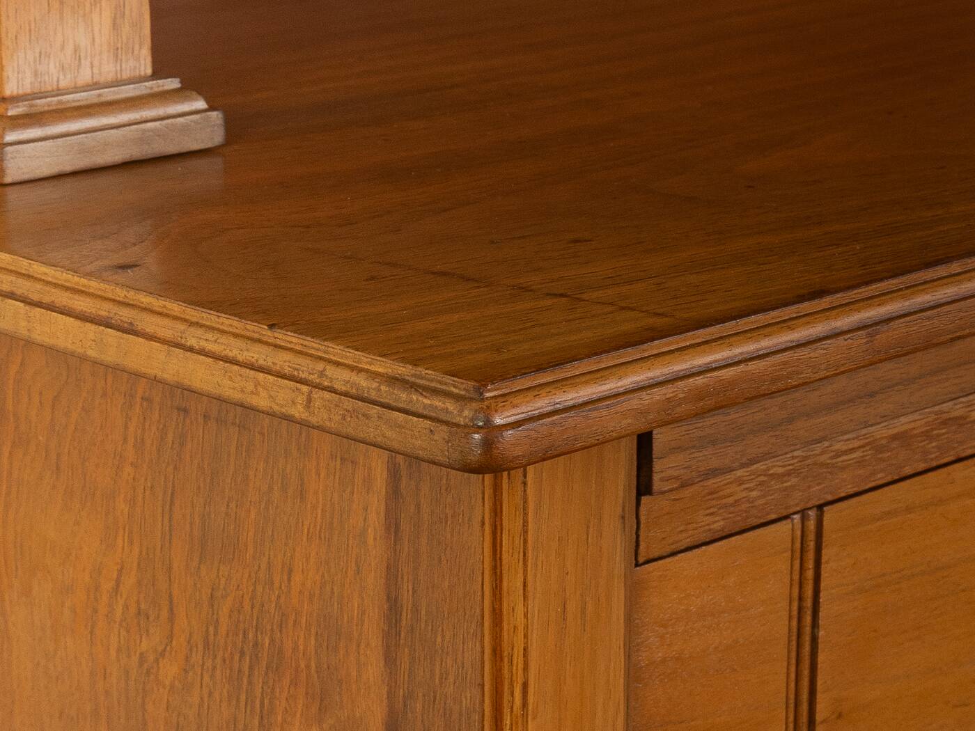 Two-piece buffet from the 1910s in Art Nouveau style, beech wood