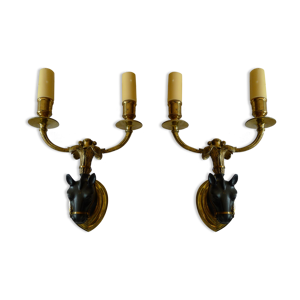 paire d'appliques bronze