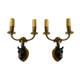 Paire d'appliques bronze