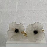 Pair of vintage gold wall lights