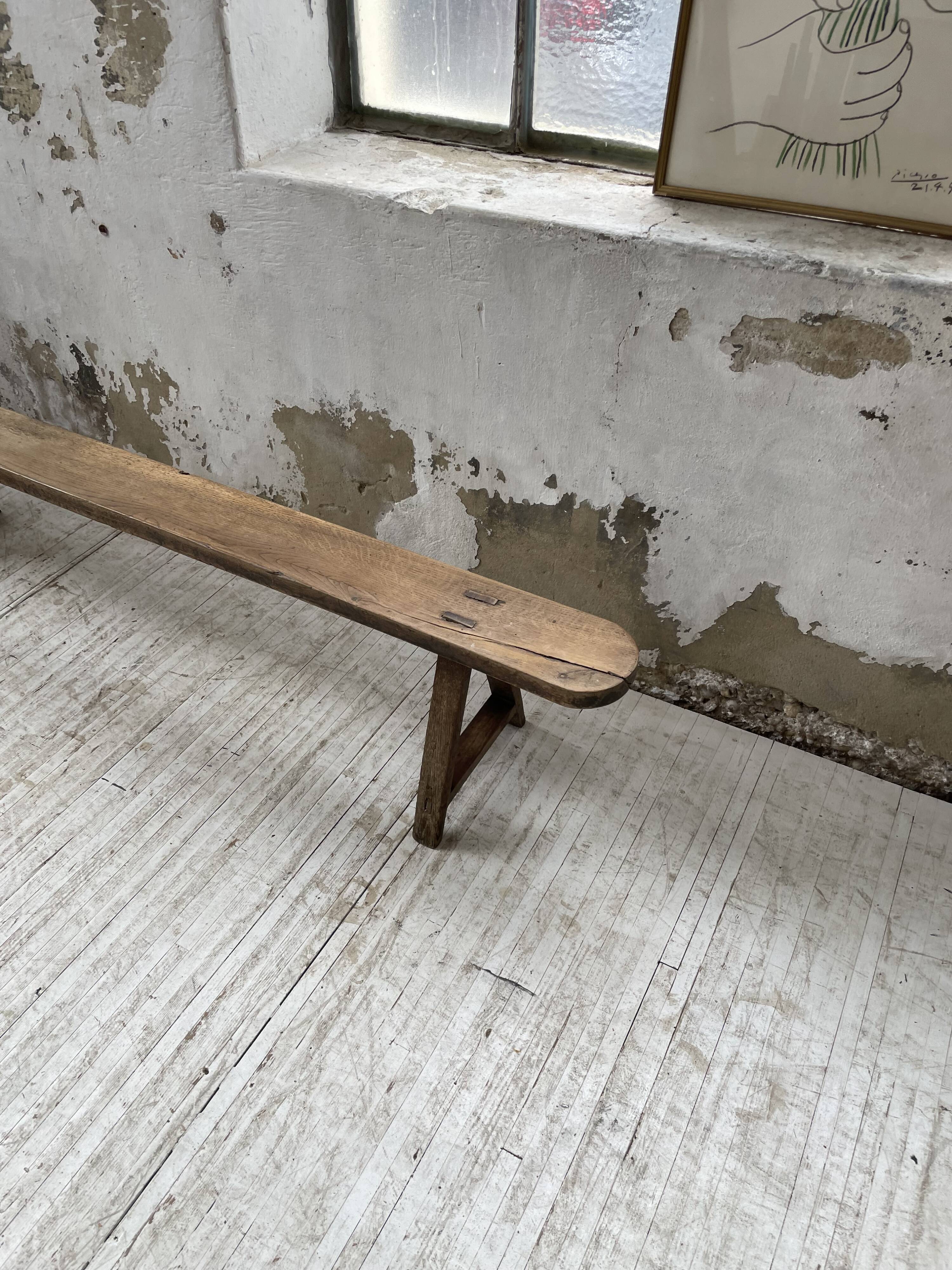 Oak farm bench 195 cm